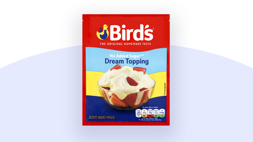 Birds Dream Topping No Added Sugar