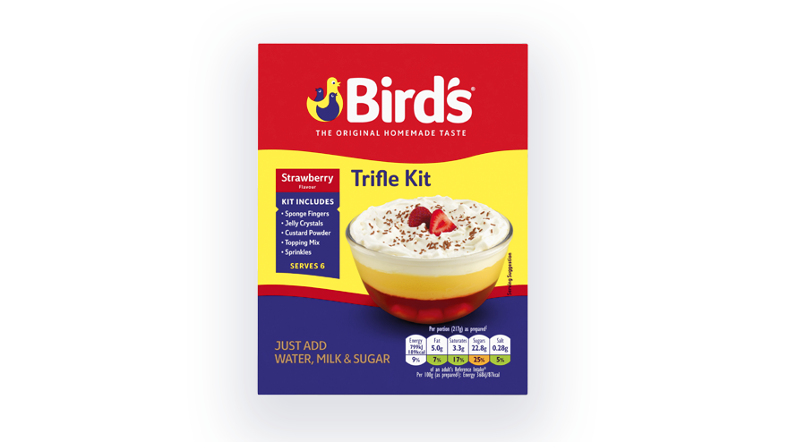 Bird's Strawberry Flavour Trifle Kit
