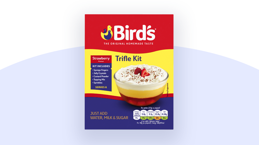 Bird's Strawberry Flavour Trifle Kit