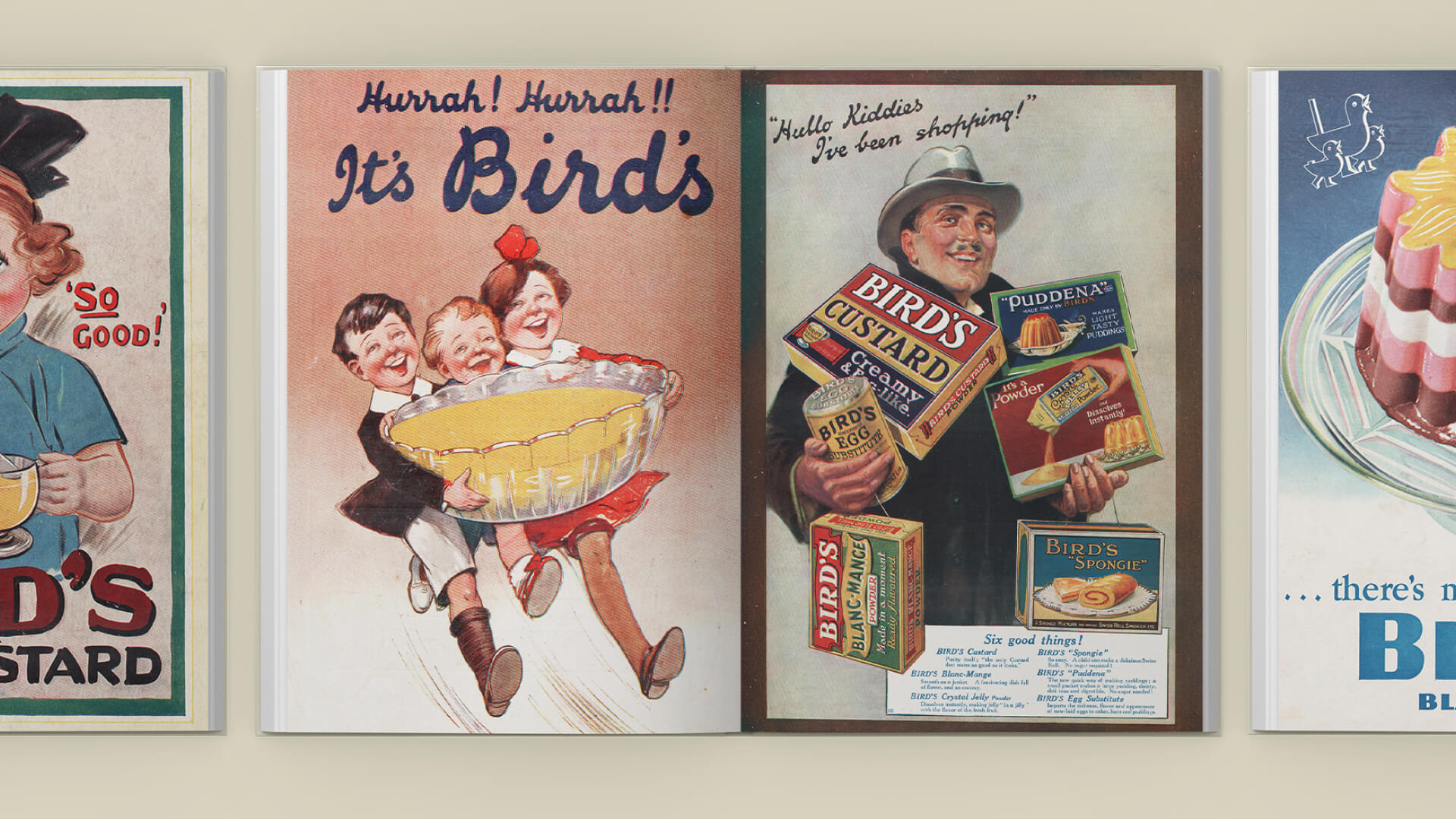 Vintage Birds advert book prints